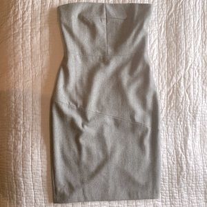 Line and Dot strapless wool dress